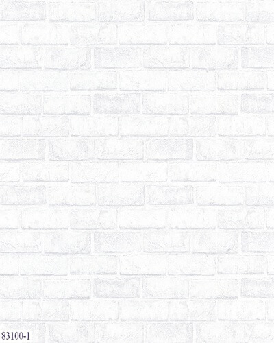 Giấy dán tường 3D giả gạch trắng 83100-1